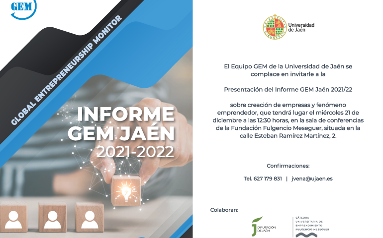 Invitación presentación Informe GEM Jaén